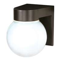 8" - 1 Light - 100W Max Bronzotic Finish White Glass Nuvo Lighting