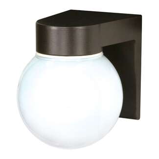 8" - 1 Light - 100W Max Bronzotic Finish White Glass Nuvo Lighting