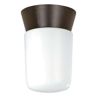 8" - 1 Light - 60W Max Bronzotic Finish White Glass Nuvo Lighting