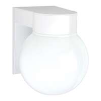 8" - 1 Light - 100W Max White Finish White Glass Nuvo Lighting