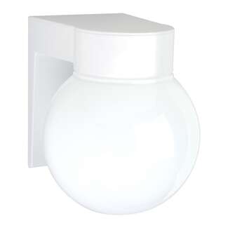 8" - 1 Light - 100W Max White Finish White Glass Nuvo Lighting