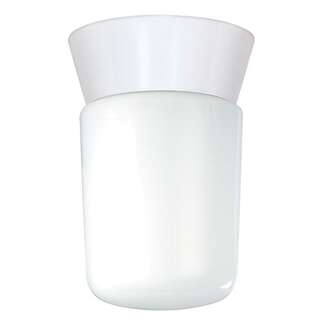 8" - 1 Light - 60W Max White Finish White Glass Nuvo Lighting