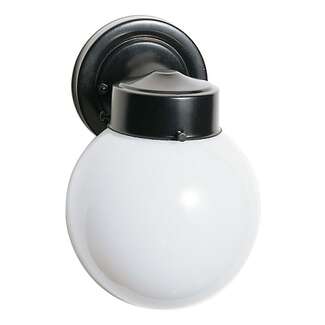6" - 1 Light - 60W Max Black Finish White Glass Nuvo Lighting
