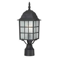 18" - 1 Light - 100W Max Textured Black Finish Frosted Glass Nuvo Lighting