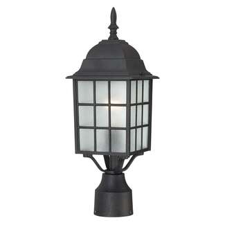 18" - 1 Light - 100W Max Textured Black Finish Frosted Glass Nuvo Lighting