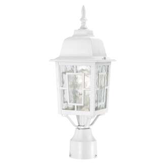 17" - 1 Light - 100W Max White Finish Clear Water Glass Nuvo Lighting