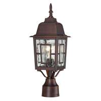 17" - 1 Light - 100W Max Rustic Bronze Finish Clear Water Glass Nuvo Lighting