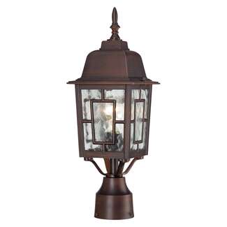 17" - 1 Light - 100W Max Rustic Bronze Finish Clear Water Glass Nuvo Lighting