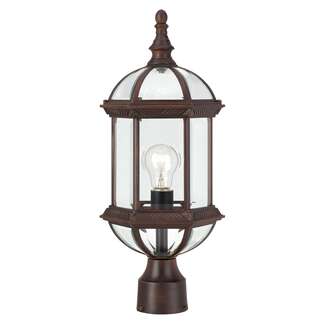 19" - 1 Light - 100W Max Rustic Bronze Finish Clear Beveled Glass Nuvo Lighting