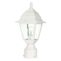 14" - 1 Light - 60W Max White Finish Clear Seeded Glass Nuvo Lighting