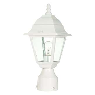 14" - 1 Light - 60W Max White Finish Clear Seeded Glass Nuvo Lighting