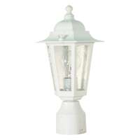 14" - 1 Light - 60W Max White Finish Clear Seeded Glass Nuvo Lighting