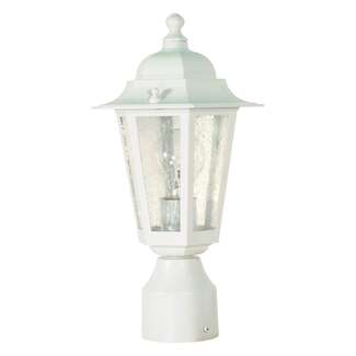 14" - 1 Light - 60W Max White Finish Clear Seeded Glass Nuvo Lighting