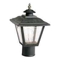 13" - 1 Light - 60W Max Black Finish Brass Finial Acrylic Panels Satco Lighting