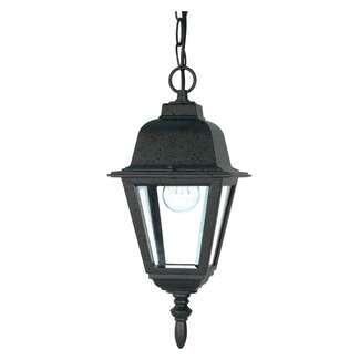 10" - 1 Light - 60W Max Textured Black Finish Clear Glass Nuvo Lighting