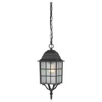 16" - 1 Light - 100W Max Textured Black Finish Frosted Glass Nuvo Lighting