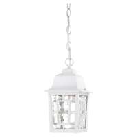 11" - 1 Light - 100W Max White Finish Clear Water Glass Nuvo Lighting