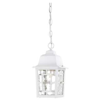 11" - 1 Light - 100W Max White Finish Clear Water Glass Nuvo Lighting