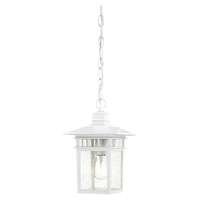 12" - 1 Light - 100W Max White Finish Clear Seeded Glass Nuvo Lighting