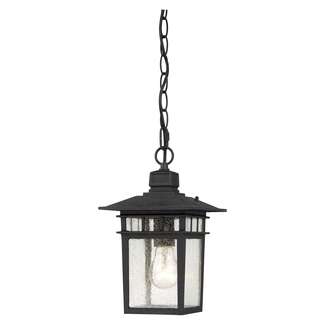 12" - 1 Light - 100W Max Textured Black Finish Clear Seeded Glass Nuvo Lighting