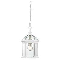 14" - 1 Light - 100W Max White Finish Clear Beveled Glass Nuvo Lighting