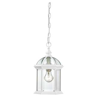 14" - 1 Light - 100W Max White Finish Clear Beveled Glass Nuvo Lighting