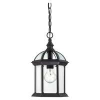 14" - 1 Light - 100W Max Textured Black Finish Clear Beveled Glass Nuvo Lighting