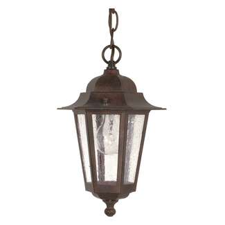 13" - 1 Light - 60W Max Old Bronze Finish Clear Seeded Glass Nuvo Lighting