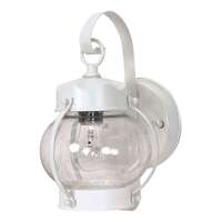 11" - 1 Light - 60W Max White Finish Clear Seed Glass Nuvo Lighting