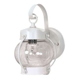 11" - 1 Light - 60W Max White Finish Clear Seed Glass Nuvo Lighting