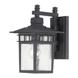12" - 1 Light - 100W Max Textured Black Finish Clear Seed Glass Nuvo Lighting