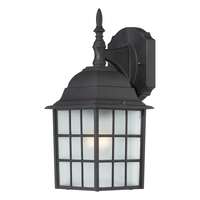 14" - 1 Light - 100W Max Textured Black Finish Frosted Glass Nuvo Lighting