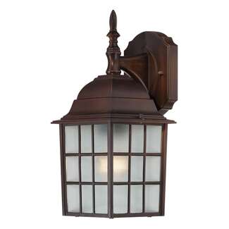 14" - 1 Light - 100W Max Rustic Bronze Finish Frosted Glass Nuvo Lighting