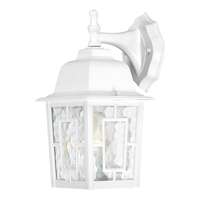 12" - 1 Light - 100W Max White Finish Clear Seed Glass Nuvo Lighting