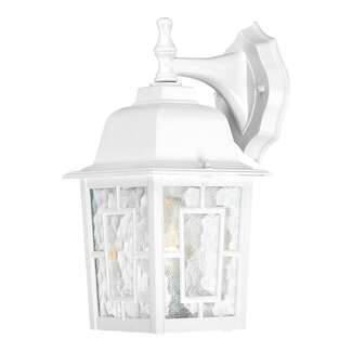 12" - 1 Light - 100W Max White Finish Clear Seed Glass Nuvo Lighting