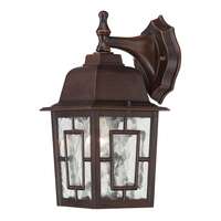 12" - 1 Light - 100W Max Rustic Bronze Finish Clear Seed Glass Nuvo Lighting