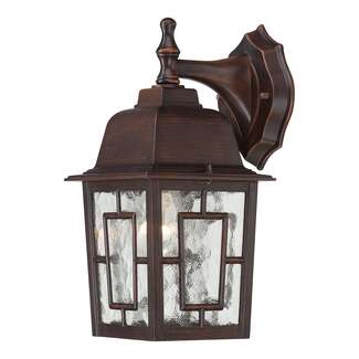 12" - 1 Light - 100W Max Rustic Bronze Finish Clear Seed Glass Nuvo Lighting
