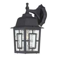 12" - 1 Light - 100W Max Textured Black Finish Clear Seed Glass Nuvo Lighting