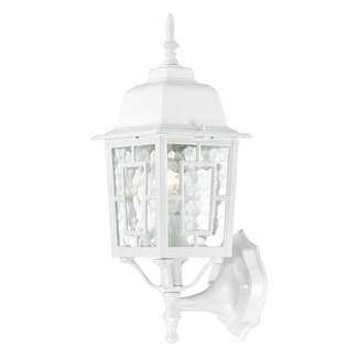 17" - 1 Light - 100W Max White Finish Clear Seed Glass Nuvo Lighting
