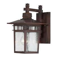 12" - 1 Light - 100W Max Rustic Bronze Finish Clear Seed Glass Nuvo Lighting