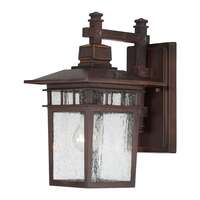 14" - 1 Light - 100W Max Rustic Bronze Finish Clear Seed Glass Nuvo Lighting