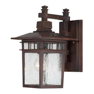 14" - 1 Light - 100W Max Rustic Bronze Finish Clear Seed Glass Nuvo Lighting