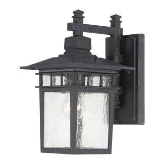 14" - 1 Light - 100W Max Textured Black Finish Clear Seed Glass Nuvo Lighting