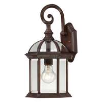 16" - 1 Light - 100W Max Rustic Bronze Finish Clear Beveled Glass Nuvo Lighting