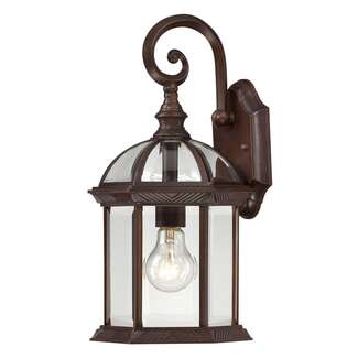 16" - 1 Light - 100W Max Rustic Bronze Finish Clear Beveled Glass Nuvo Lighting