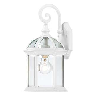 16" - 1 Light - 100W Max White Finish Clear Beveled Glass Nuvo Lighting
