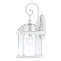 19" - 1 Light - 100W Max White Finish Clear Beveled Glass Nuvo Lighting
