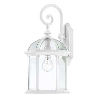 19" - 1 Light - 100W Max White Finish Clear Beveled Glass Nuvo Lighting