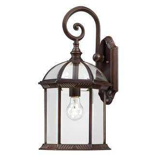 19" - 1 Light - 100W Max Rustic Bronze Finish Clear Beveled Glass Nuvo Lighting