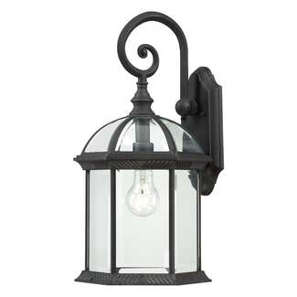 19" - 1 Light - 100W Max Textured Black Finish Clear Beveled Glass Nuvo Lighting
